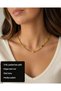 Elowen Flower Detailed Natural Stone Look 316L Stainless Steel Women's Necklace Gift