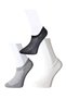 Black Gray and White Men's Invisible Socks 12 Pairs - 3