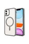 iPhone 11 Case Magsafe Transparent Back Face Camera Raised Silicone Senk - 4
