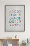 Colorful Alphabet Kids Wall Art | Portrait Framed Canvas Print | Luxury Modern Decor for Kids Room