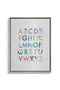 Colorful Alphabet Kids Wall Art | Portrait Framed Canvas Print | Luxury Modern Decor for Kids Room - 2