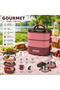 3-Layer Leak-Proof Lunchbox – Portable Food Storage Container |   Large Volume Nutrition Container with Locking Lid - 3