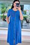 Zippered Washable Cotton Fabric Dress 6Y343 - 3