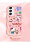 Samsung Galaxy A16 Compatible Case Camera Protector Pink Silicone Couple Phone Case Kitty Pattern - 2