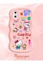 iPhone X Compatible Case Camera Protector Pink Silicone Couple Phone Case Kitty Pattern - 2
