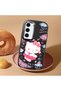 Samsung Galaxy S23 Compatible Case with Camera Protection Black Silicone Couple Phone Case with Kitty Pattern - 2