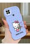 Redmi 9C Compatible Case Camera Protector Blue Silicone Couple Phone Case Kitty Pattern