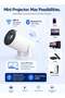 Mini Portable Projector 4K Supported | WiFi 6 Bluetooth 5.2 Android 11 | Native 1080P Full HD Home Theater - 3