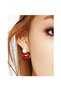 Pearl Earrings, Kiss Mouth, Red Enamel - 2