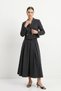 Black Buttoned Jacket Skirt Set 4674A - 4