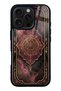 iPhone 16 Pro Glossy Phone Case with Rosewood Ottoman Medallion Design