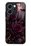 Oppo Reno 15 Pro Moonlit Burgundy Rose Design Glossy Phone Case