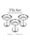 Silver Stainless Steel Footed Ice Cream Bowl Sweet Delight and Fruit Presentation Bowl 8.5 cm - 3