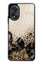 Oppo A38 Golden Leopard Bow Design Glossy Phone Case