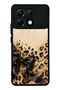 Xiaomi Poco X6 Pro Golden Leopard Heart Design Glossy Phone Case
