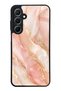 Samsung A55 Blush Gold Marble Design Glossy Phone Case