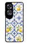 Oppo A60 Glossy Phone Case with Sapphire Lemon Tiles Design