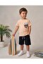 Boys' Summer Embroidered T-Shirt and Shorts Set for Ages 2-3-4-5-6, 2-Piece Top and Bottom Set