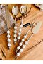 طقم خرز فضي مكون من 5 قطع - 3