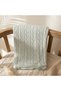 Aura Pure Luxury Sherpa Lined Hair Knit Knitwear Baby Blanket 100*100 - Soft Textured Gray Winter Blanket - 3