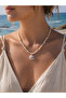 Stylish Summer Women's Necklace with Mussel Tips and Sea Shells