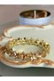 Star Stone Gold Women's Steel Flexible Bracelet