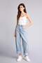 Barrel Fit High Waist Ankle-Tapered Loose Leg Jean Pants G8315Ax26Sm - 2