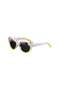 Kids UV400 Protection with Light Weight Eyewear, 3D Unicorn Glitter Gradient Kids Sunglasses Set, Beach Theme Portable Hard Protective Case - 2