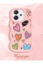 Oppo Reno 14F Compatible Case Camera Protector Pink Silicone Couple Phone Case Heart Pattern - 2