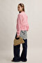 Scarf Belted Waist Shirt Pink - 5
