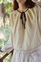 Muslin Shirt with Pleated Collar Detail Stone - 3