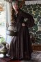 Tencel Flounce Sleeve Dress Brown - 4