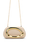 Gold Ring Detailed Faux Leather Women's Evening Dress Bag Sydney Cream