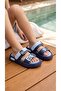 4505 Navy Blue Emoji Casual Beach Pool Children's Slippers & Sandals - 2