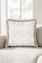 Bohemian Ethnic Striped Fringed Pillowcase - Geometric Tribal Cream Beige Mink Tassel Throw Pillow Cover - 5