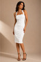 Women's Halter Neck Midi Pencil Dress - 3