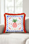 Pineapple Ethnic Bohemian Fringed Pillowcase - Tropical White Blue Burgundy Tassel Throw Pillow Cover - 2