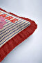 Sea Lobster Mare Fringed Pillowcase - Coastal Retro Red Burgundy Tasseled Throw Pillow Cover - 8