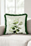 Botanical Leaf Natural Fringed Pillowcase - Natural Nordic Green Black Tassel Throw Pillow Cover - 6