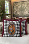 Cat Portrait Baroque Fringed Pillowcase - Eclectic Black Burgundy Tassel Throw Pillow Cover with Noble Figures - 4