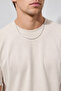 تي شيرت رجالي من Ken Crew Neck ذو تصميم عادي ومقاس منتظم - لون حجري - 4