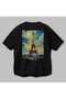 Eiffel Tower France Black Oversize Country City Back Printed Unisex T-Shirt 100% Cotton Premium - 3