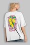 Amalfi Coast White Oversize Country City Back Printed Unisex T-Shirt 100% Cotton Premium - 3