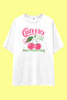 Fresh Mood Club T-Shirt |   Unisex 100% Cotton White Fruit Printed Summer Design Tee