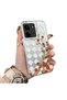 Redmi 15C 4g Compatible Silicone Edge Hard Back Case Couple Phone Case with Floral Pattern