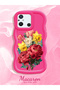 Redmi 11A Compatible Case Camera Protector Red Silicone Couple Phone Case Floral Pattern - 2
