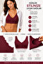 Women's Seamless Laser Cut Front Snap Gathered Bra with Wide Straps Comfortable Bustier - 3