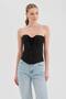 Women's Corset with Jacket Front Closure Detail and Covered Chest Design