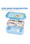 - 3-Compartment Stainless Steel Lunch Box - Dinosaur - 4