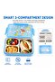 - 3-Compartment Stainless Steel Lunch Box - Dinosaur - 5
